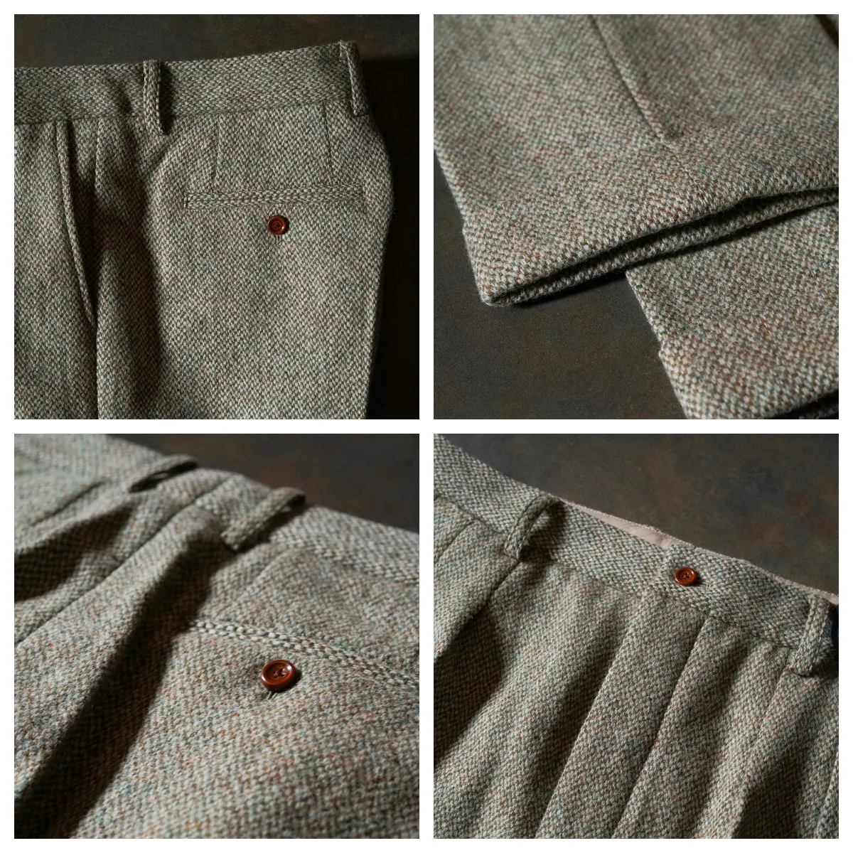 1920s Pleated Tweed Trousers