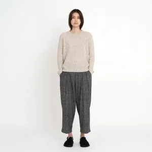 7115 By Szeki Black Noise Edition Pleated Trouser