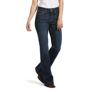 Ariat Women's Ella Slim Wide Leg High Rise Trouser Fit Denim