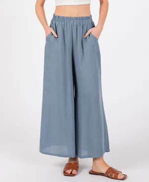 Blue Wide Leg Pant