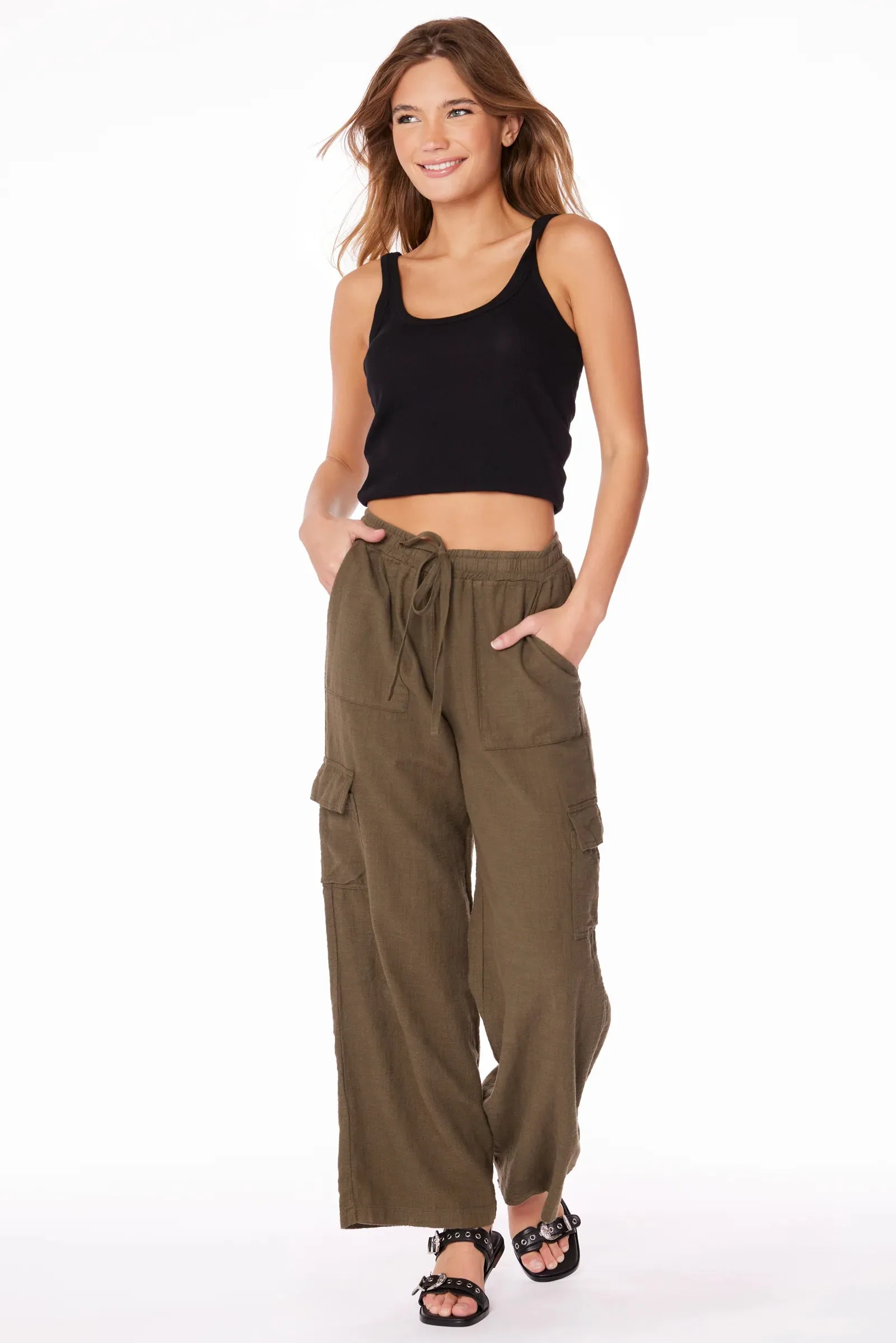 BOBI WIDE LEG CARGO PANT