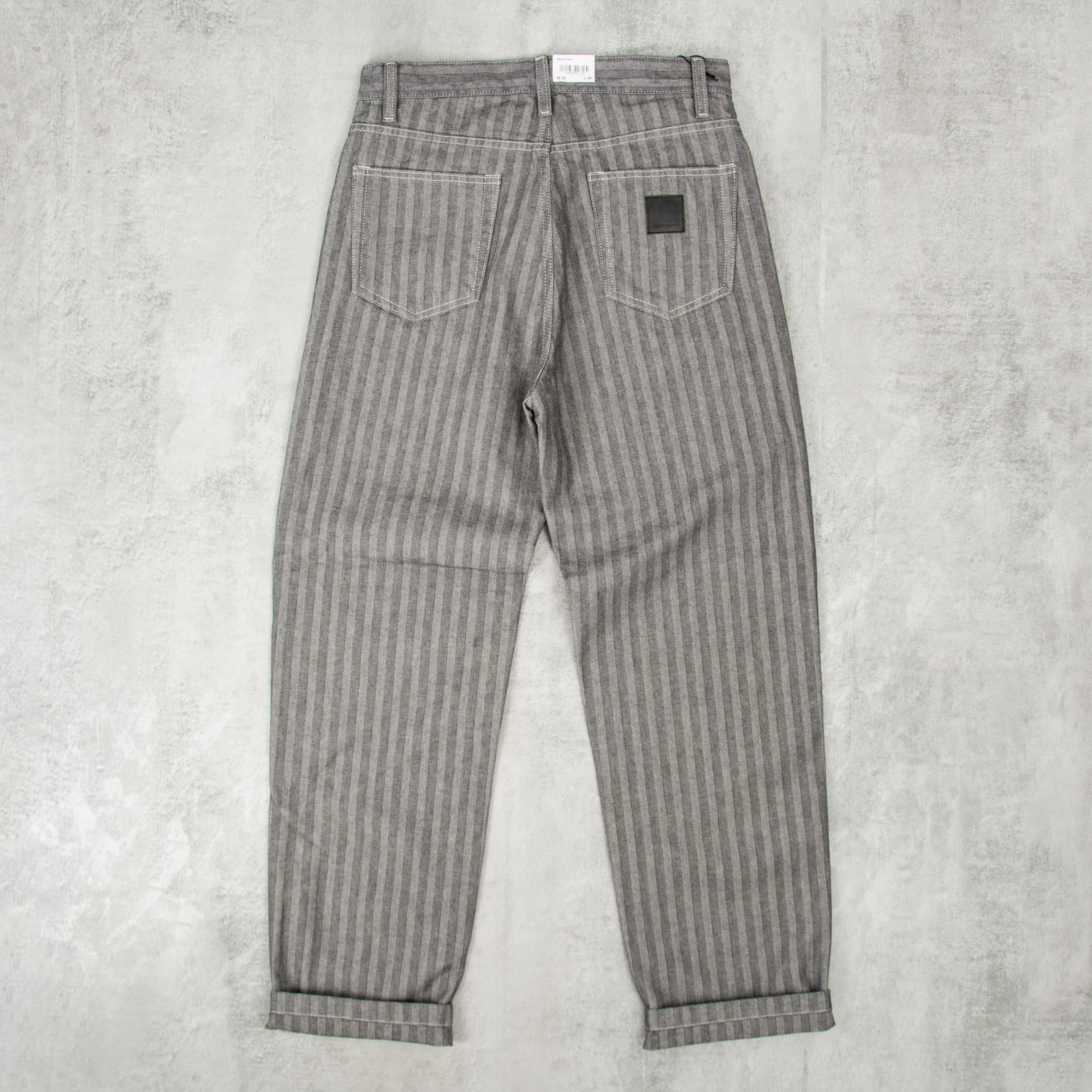 Carhartt WIP Menard Pant Herringbone Denim - Grey Rinsed