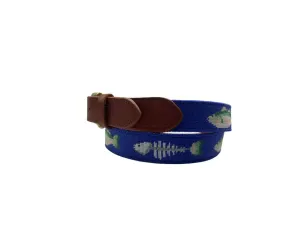 Fish Bone Needlepoint Belt