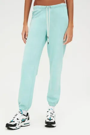 Flore French Terry 7/8 Sweatpant, Washed Jade