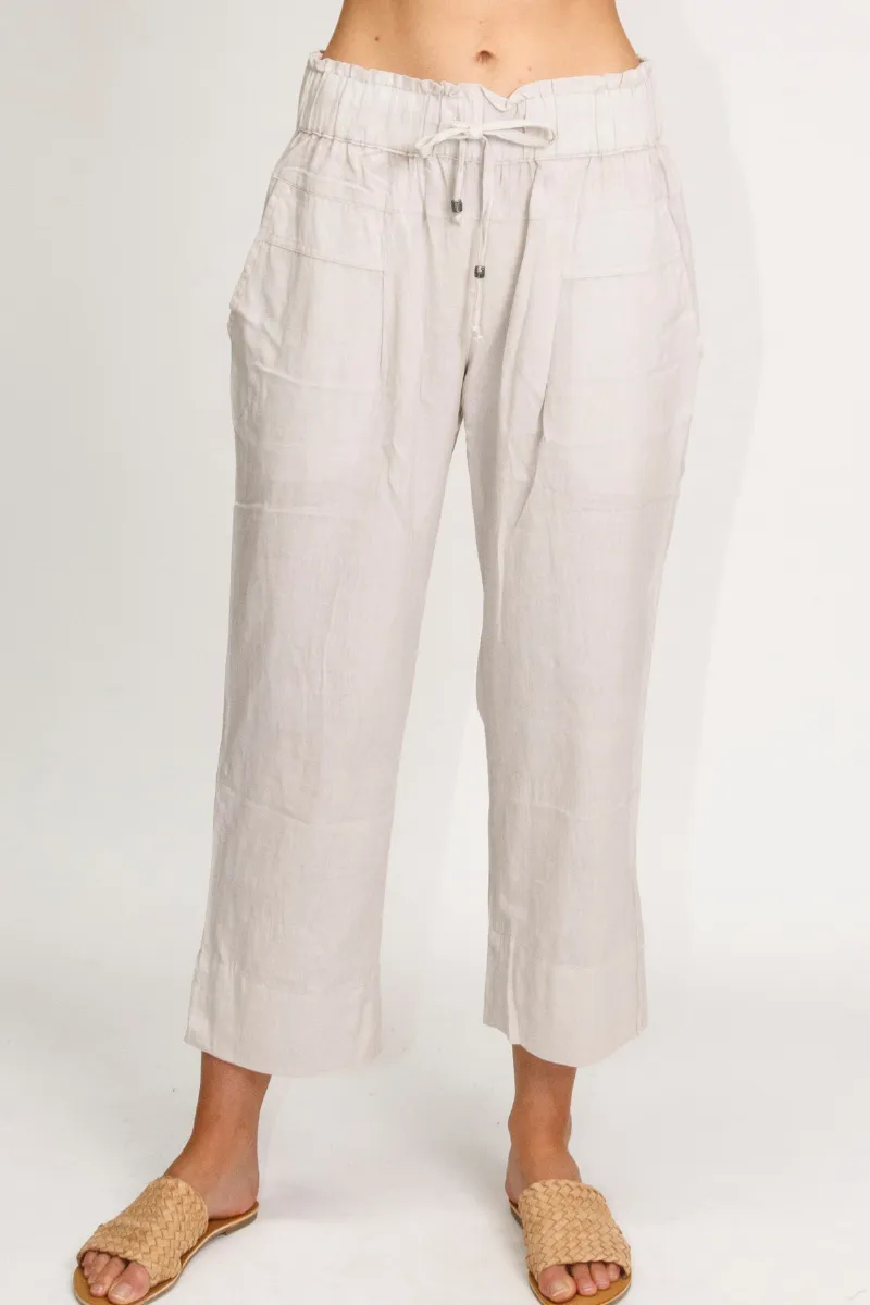 Lula Life Kona Ecru Cropped Pant