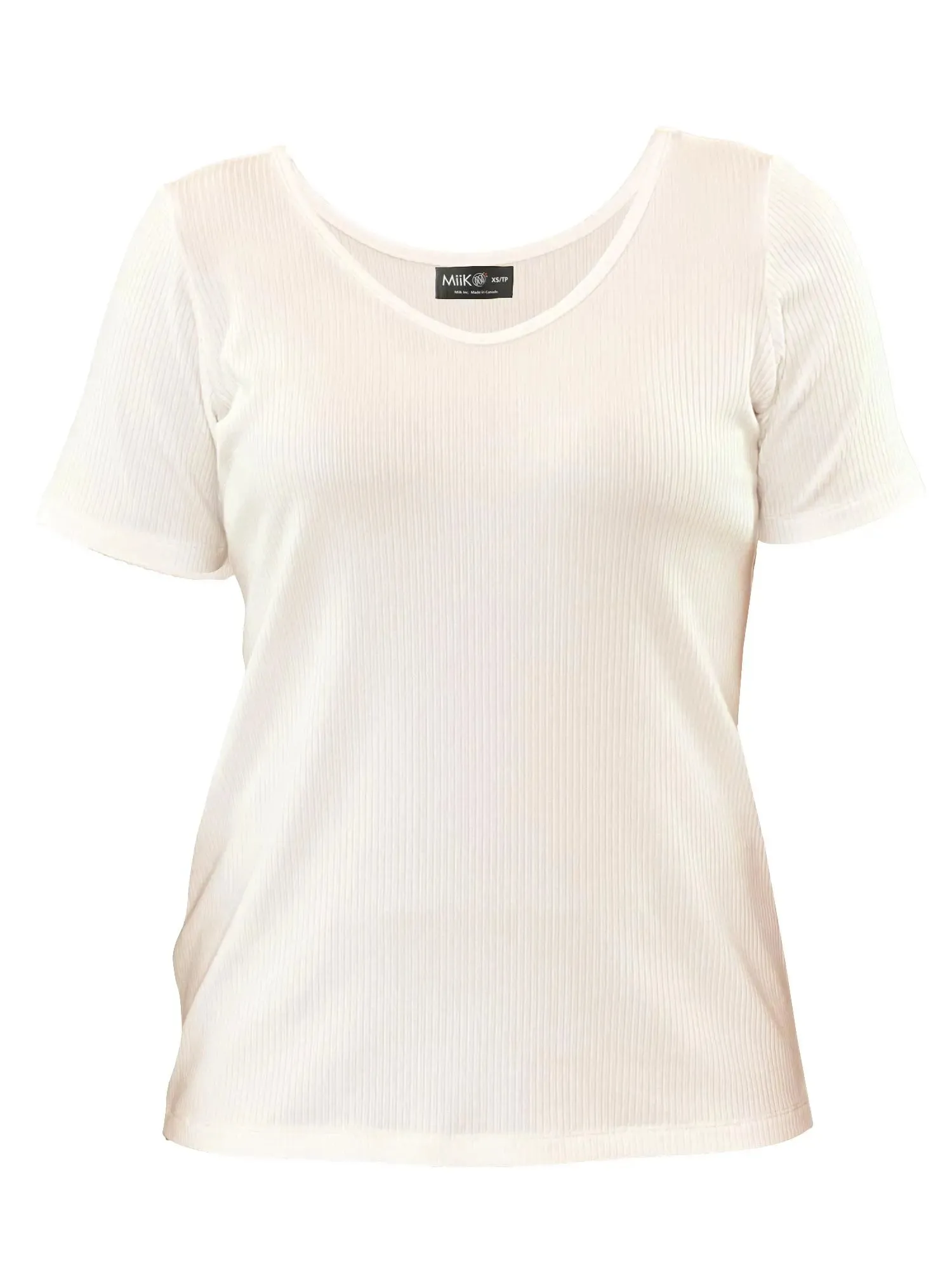 Madeline reversible neckline ribbed t-shirt