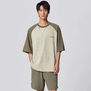 Moutain View Oversized Baseball Olive Tee