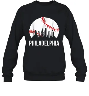 Philadelphia Downtown Baseball Philly Skyline Sweatshirt