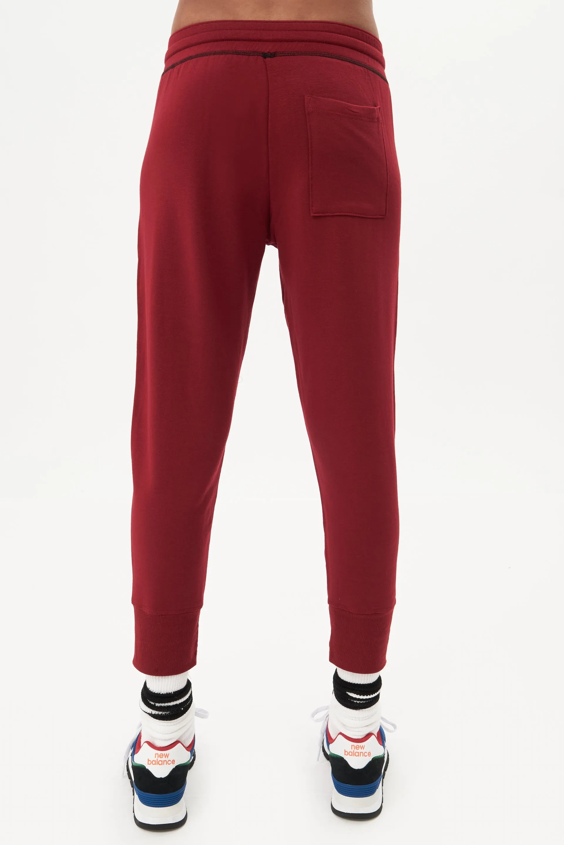 Reena 7/8 Fleece Sweatpant, Blood Red