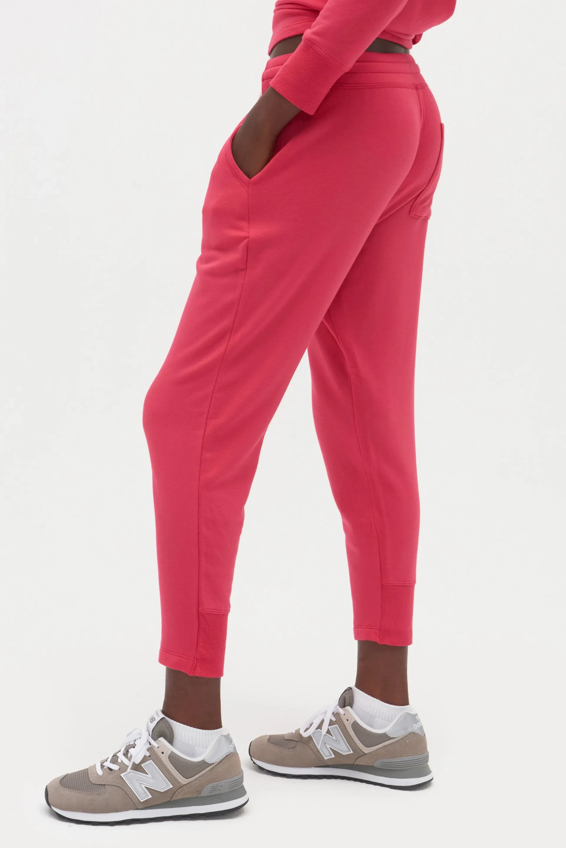 Reena 7/8 Fleece Sweatpant Lychee